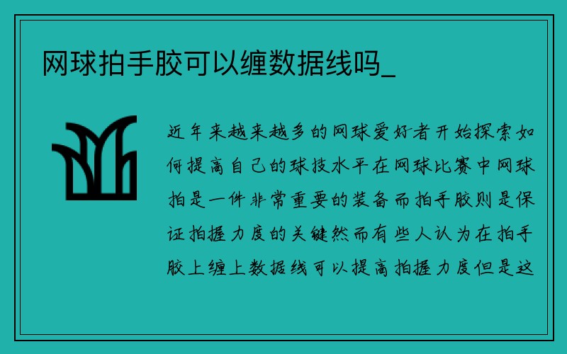 网球拍手胶可以缠数据线吗_