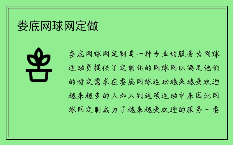 娄底网球网定做